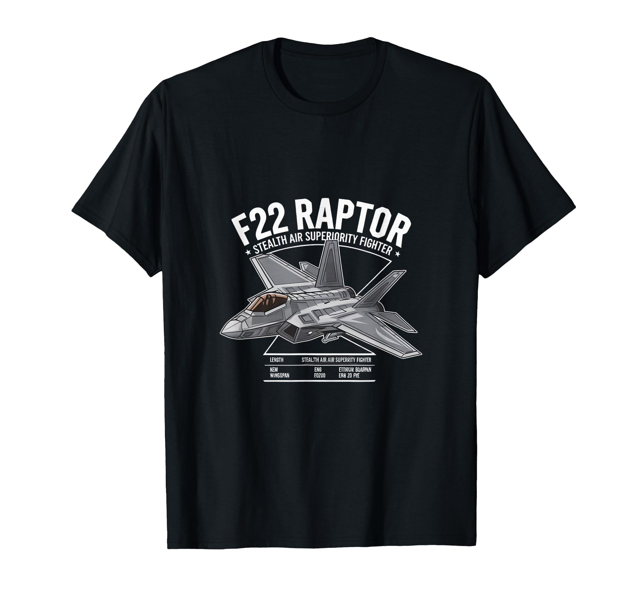 F 22 Raptor Fighter Jet Military T-Shirt - Casual Everyday Wear for Adults - T-Shirt, Sweatshirt, Hoodie