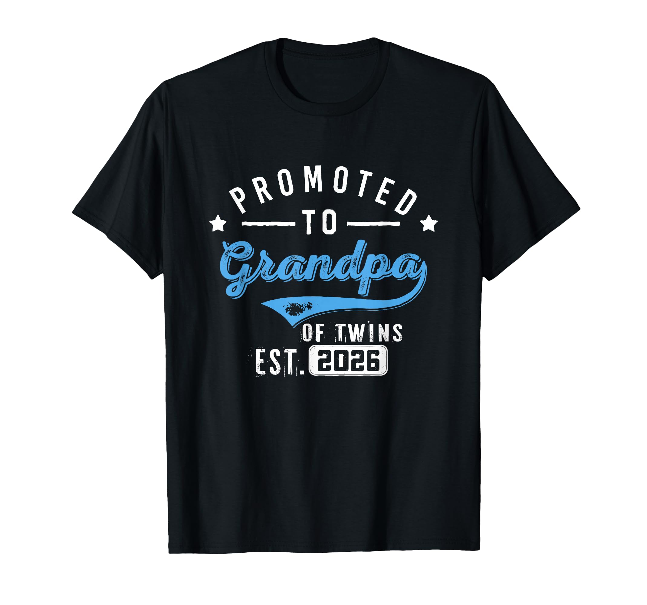 Promoted To Grandpa Twins Est T-Shirt - Casual Everyday Wear for Adults - T-Shirt, Sweatshirt, Hoodie