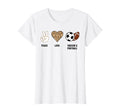 Peace Love Soccer Football Soccer T-Shirt - Trendy Graphic for Adults - T-Shirt, Sweatshirt, Hoodie