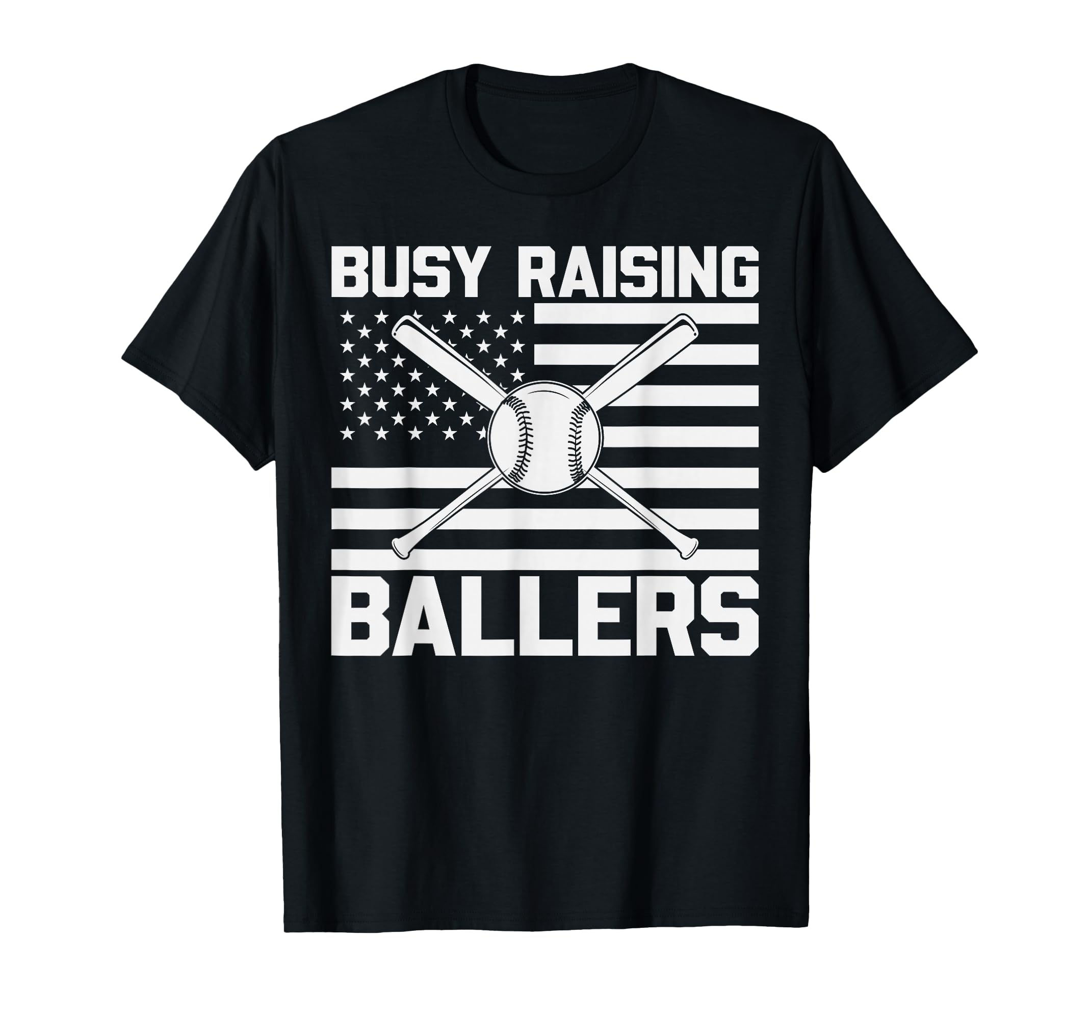 Busy Raising Ballers Baseball Mom Dad T-Shirt - Aesthetic Graphic Men Women - T-Shirt, Sweatshirt, Hoodie
