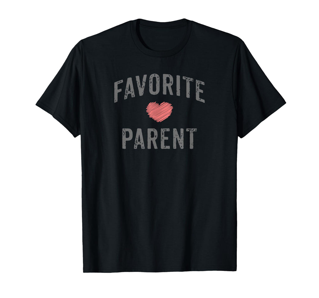 Favorite Parent Grey Distressed T-Shirt - Custom Art Print for Adults - T-Shirt, Sweatshirt, Hoodie