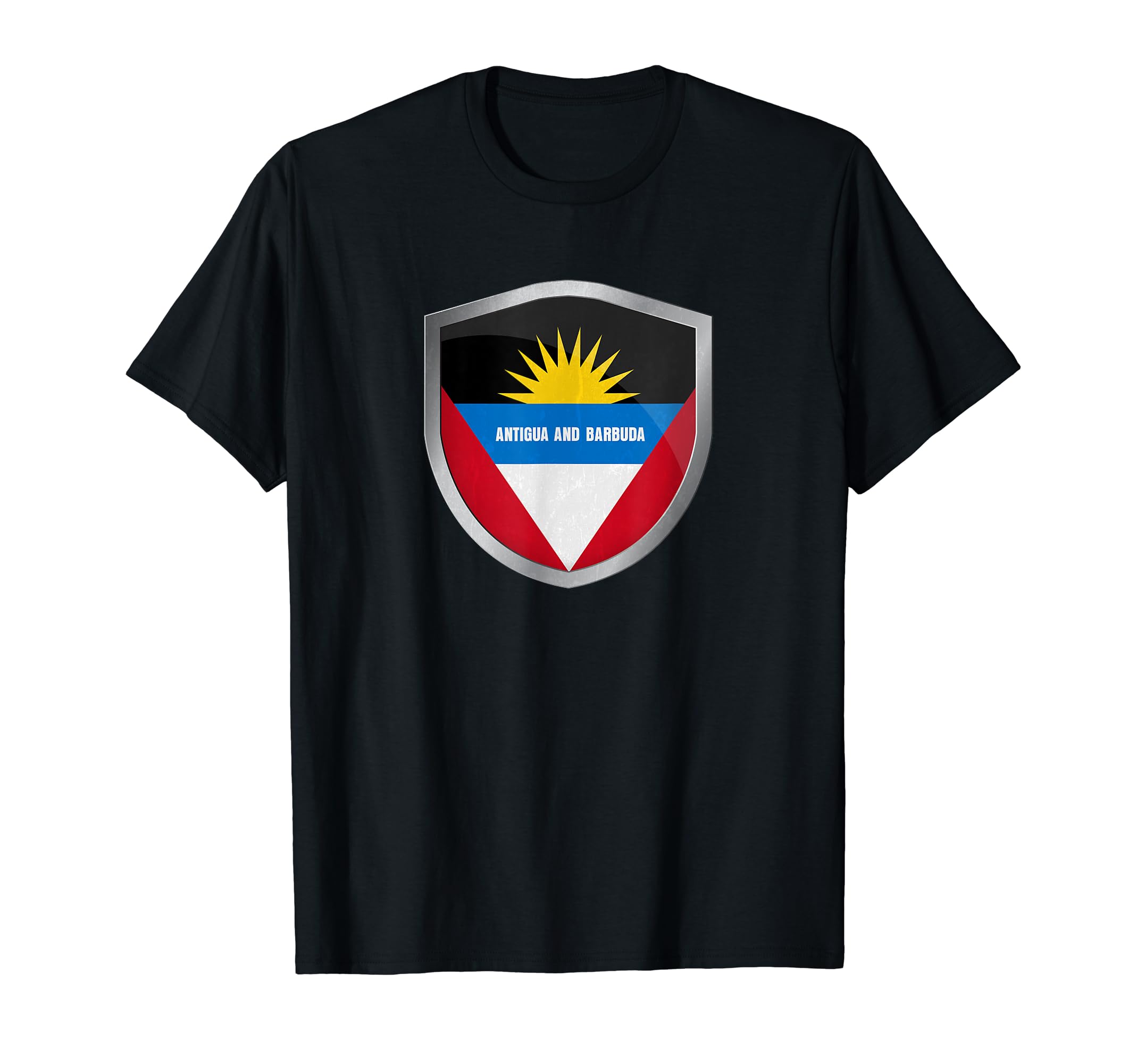 Antigua Flag Badge Soccer Fans T-Shirt - Casual Everyday Wear for Adults - T-Shirt, Sweatshirt, Hoodie