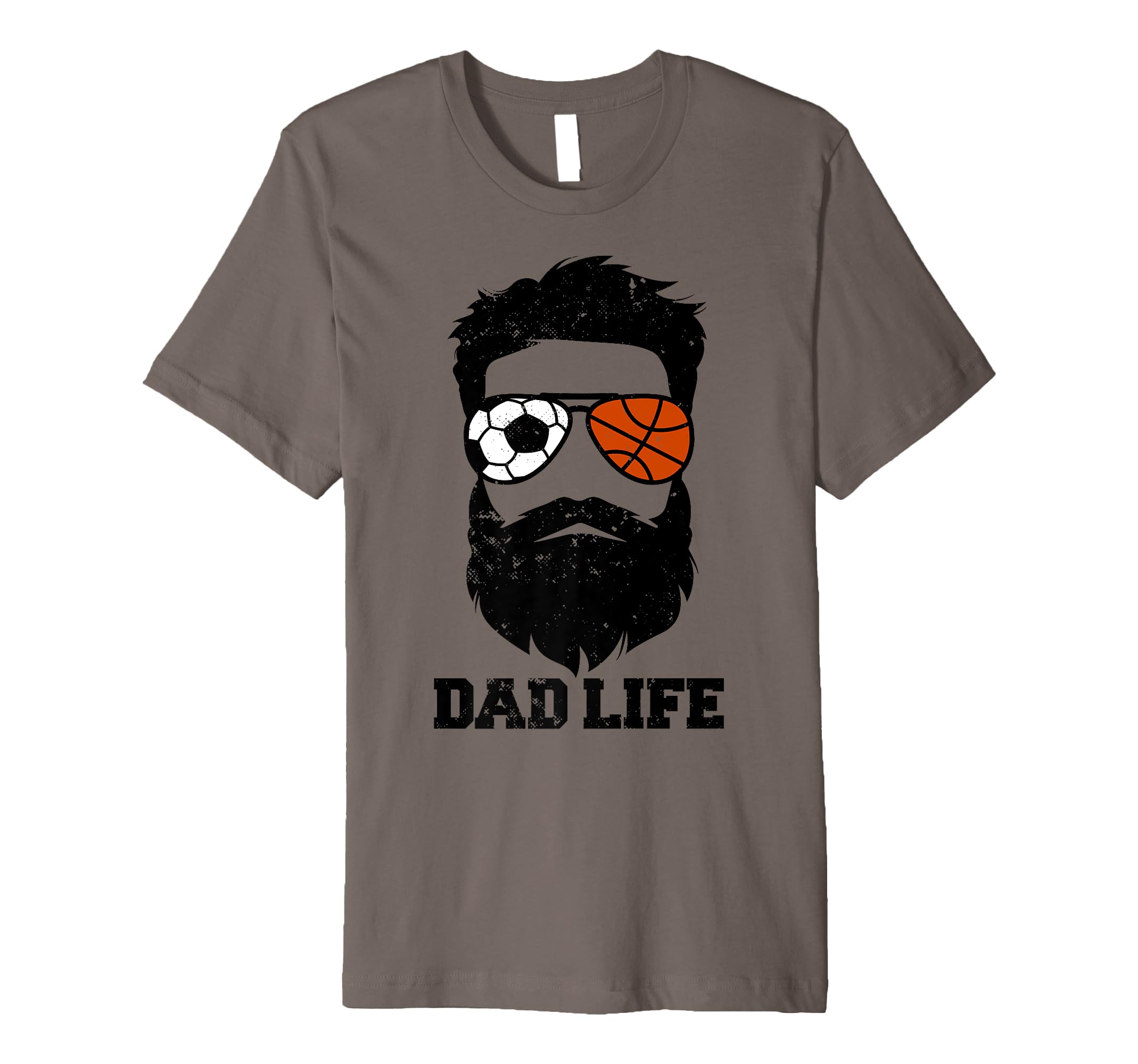 Mens Soccer Basketball Dad Messy Hair T-Shirt - Novelty Apparel Unisex - T-Shirt, Sweatshirt, Hoodie
