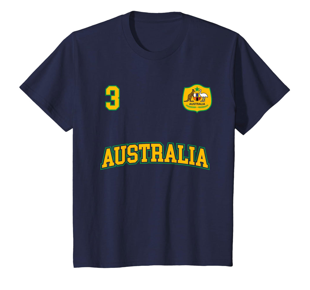 Australia Soccer No 3 Back T-Shirt - Minimalist Print for Adults - T-Shirt, Sweatshirt, Hoodie