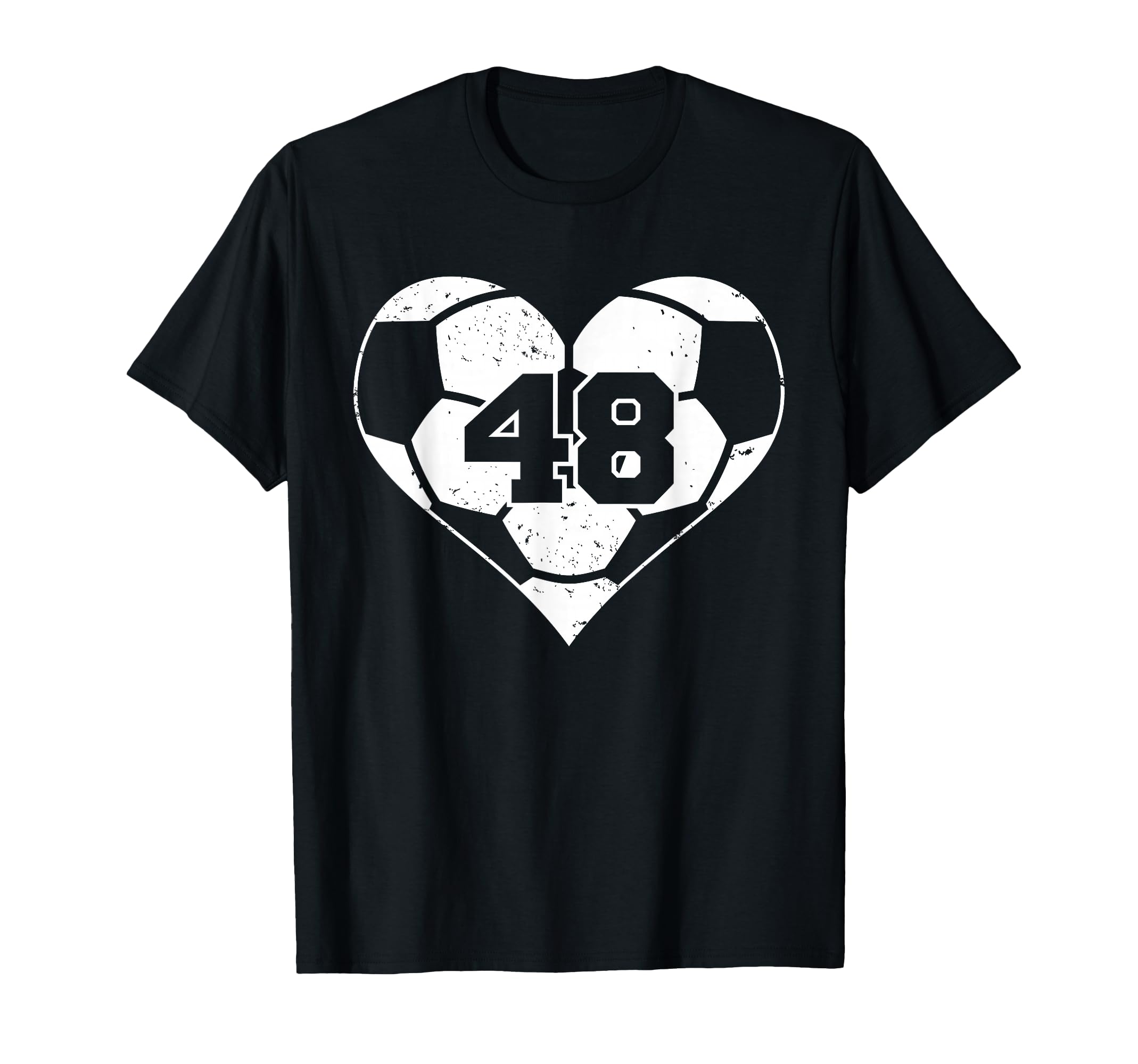 Soccer Heart Number 48 Jersey Sports T-Shirt - Graphic Print for Adults - T-Shirt, Sweatshirt, Hoodie