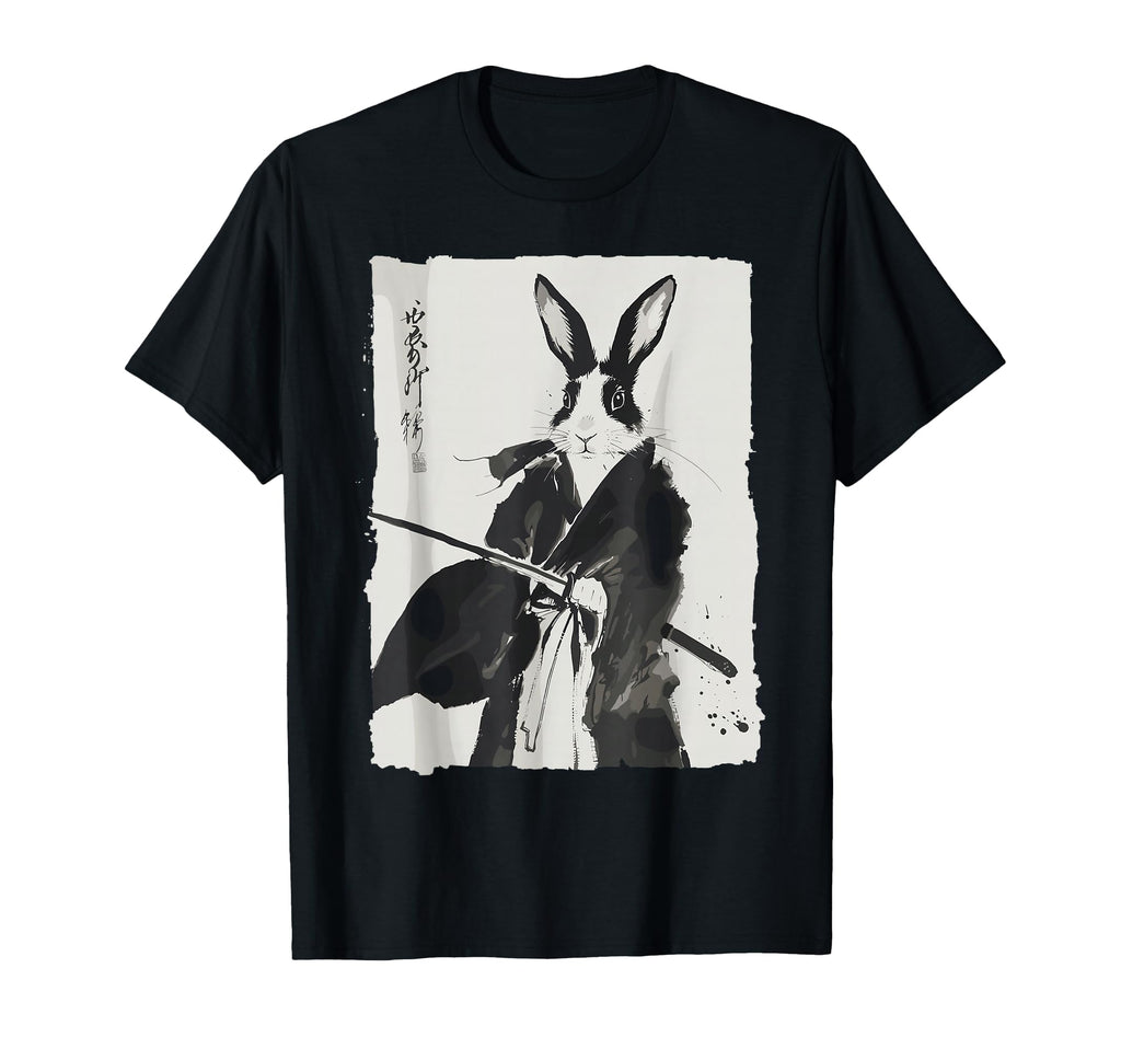 Samurai Bunny Shirts Japanese T-Shirt - Aesthetic Graphic Men Women - T-Shirt, Sweatshirt, Hoodie