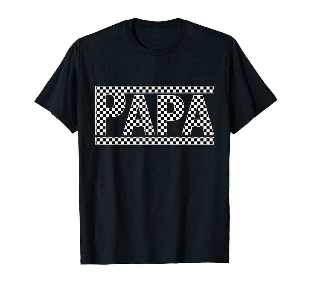 Checkered Papa Fathers Day Grandpa Dad T-Shirt - Graphic Print Unisex - T-Shirt, Sweatshirt, Hoodie
