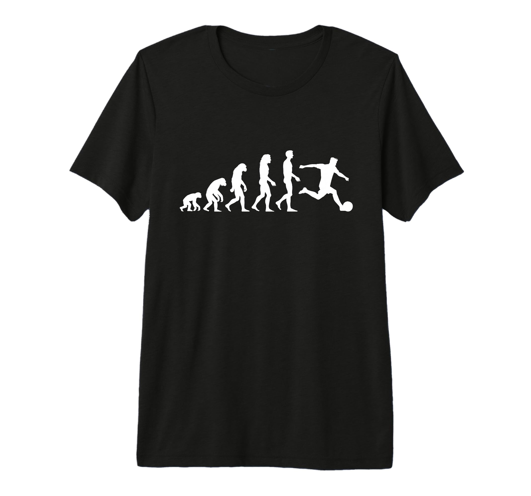 Soccer Player Evolution Funny T-Shirt - Minimalist Print Men Women - T-Shirt, Sweatshirt, Hoodie