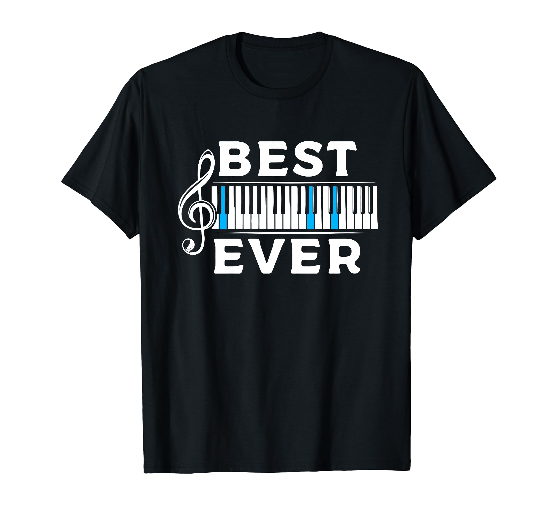Best Dad Ever Pianist Musician Piano Keys T-Shirt - Graphic Print Unisex - T-Shirt, Sweatshirt, Hoodie