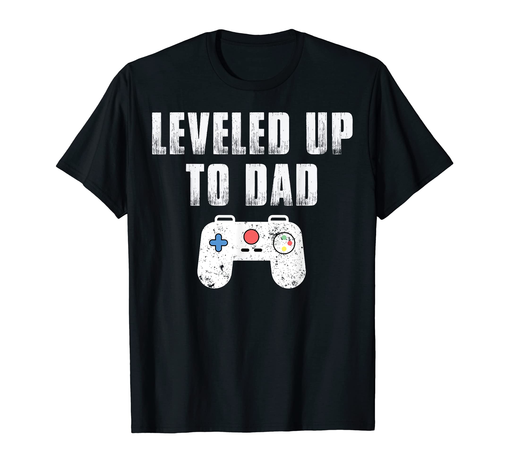 Leveled Up To Dad New Dad Est T-Shirt - Casual Everyday Wear for Adults - T-Shirt, Sweatshirt, Hoodie