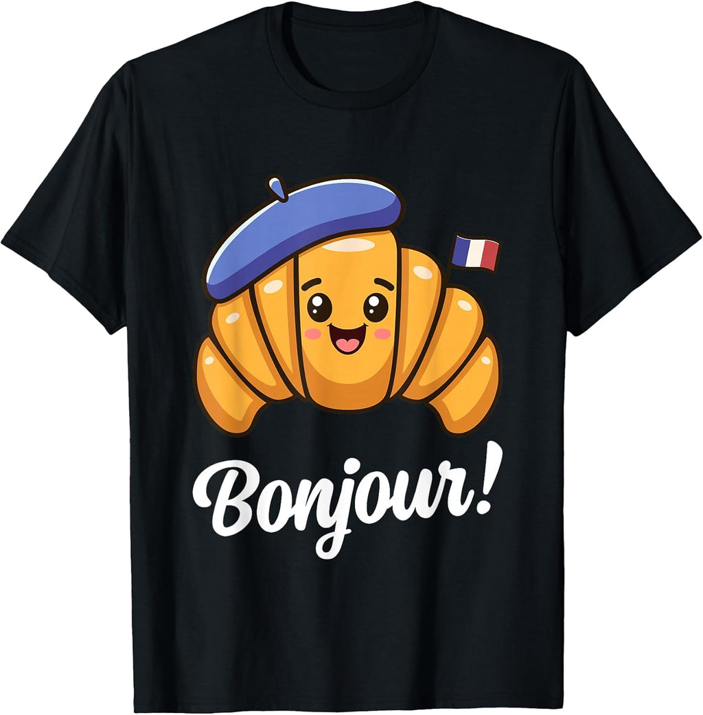 Croissant French Saying Quote France Baking Breakfast - Adult & Kids T-Shirts, Sweatshirts & Hoodies apparel design preview 1