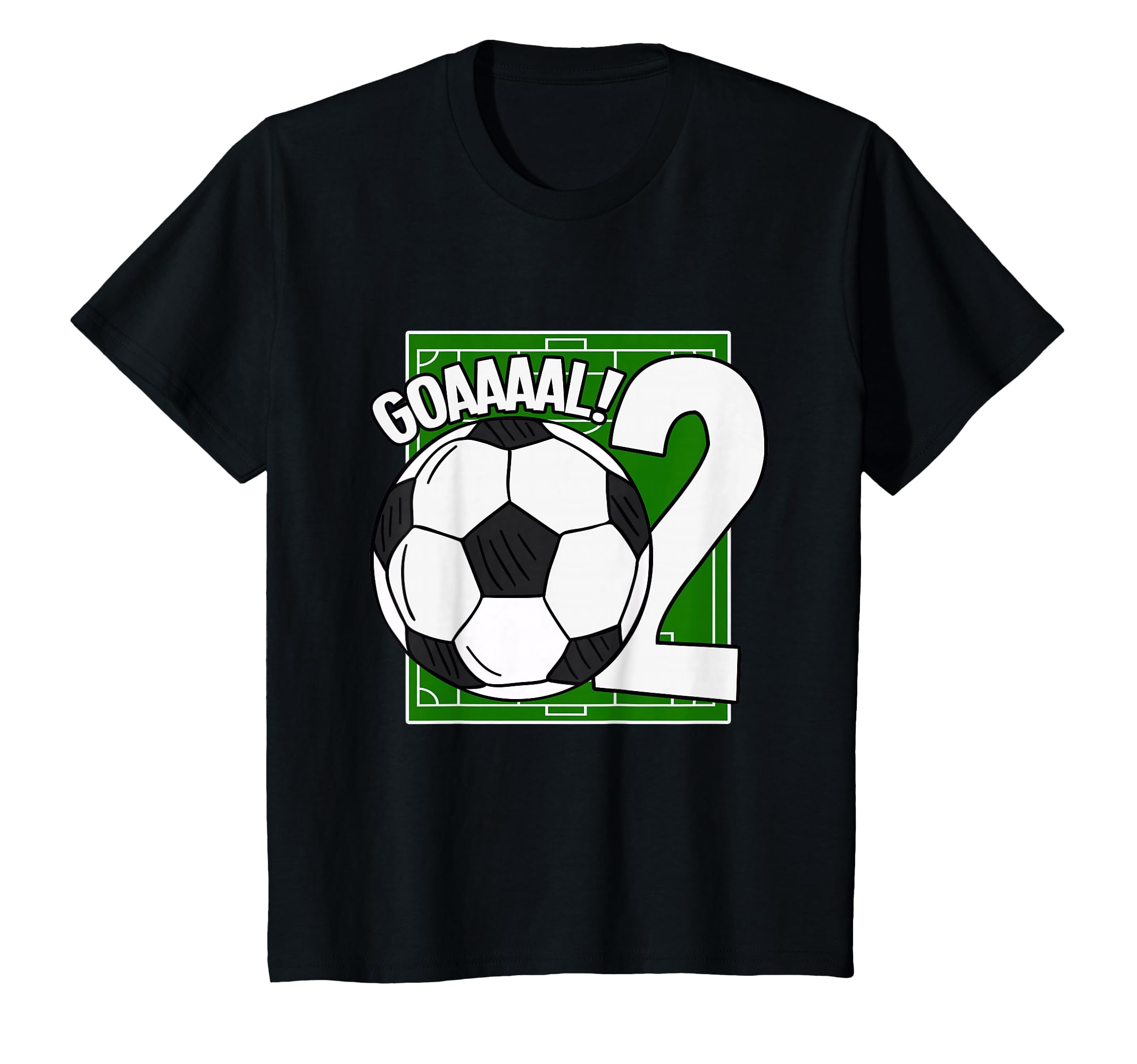 Goaaal 2Nd Birthday 2 Year Old Soccer T-Shirt - Aesthetic Graphic Unisex - T-Shirt, Sweatshirt, Hoodie