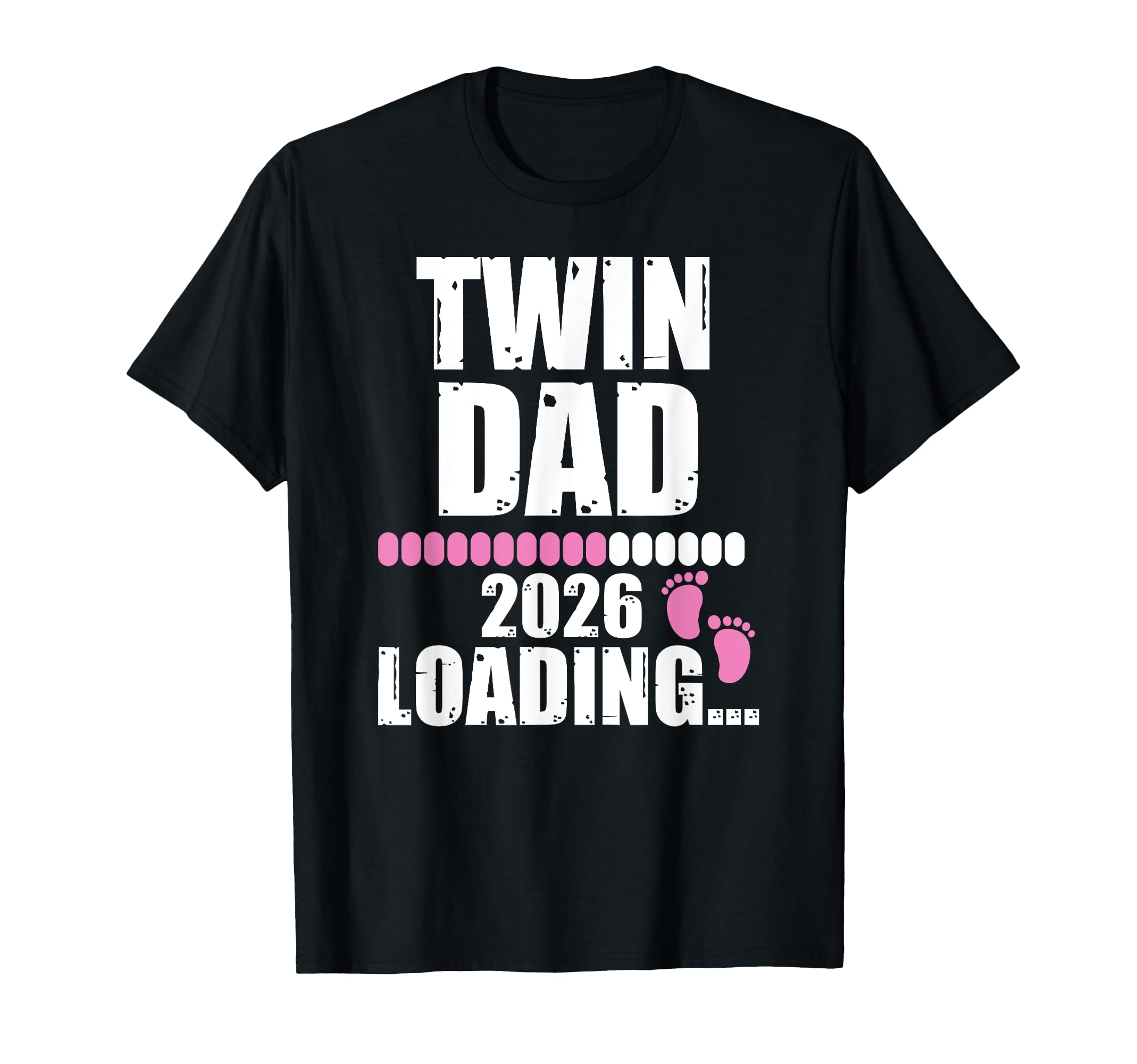 Twin Dad Love Loading 2026 Shower T-Shirt - Minimalist Print Unisex - T-Shirt, Sweatshirt, Hoodie