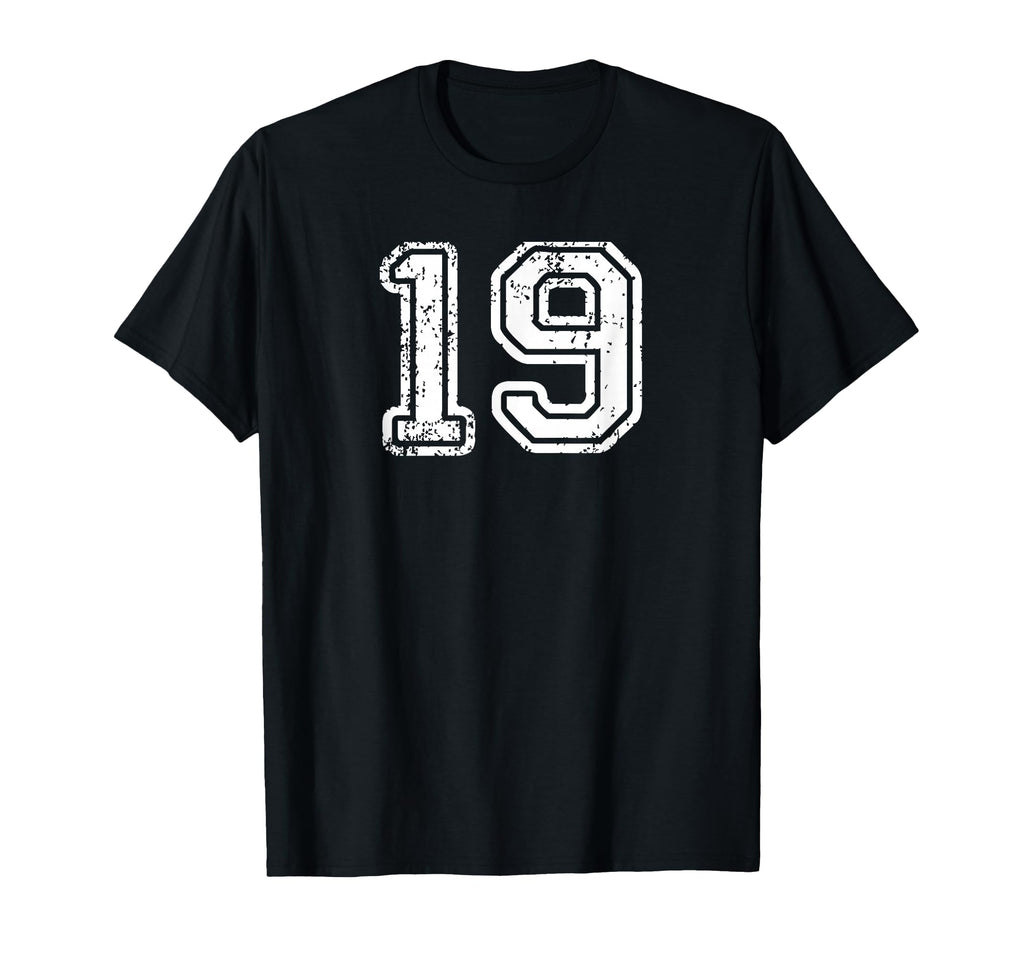 Number 19 Baseball Football Soccer T-Shirt - Custom Art Print Men Women - T-Shirt, Sweatshirt, Hoodie