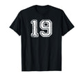 Number 19 Baseball Football Soccer T-Shirt - Custom Art Print Men Women - T-Shirt, Sweatshirt, Hoodie