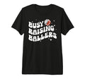 Busy Raising Ballers Volleyball Football T-Shirt - Graphic Print Unisex - T-Shirt, Sweatshirt, Hoodie