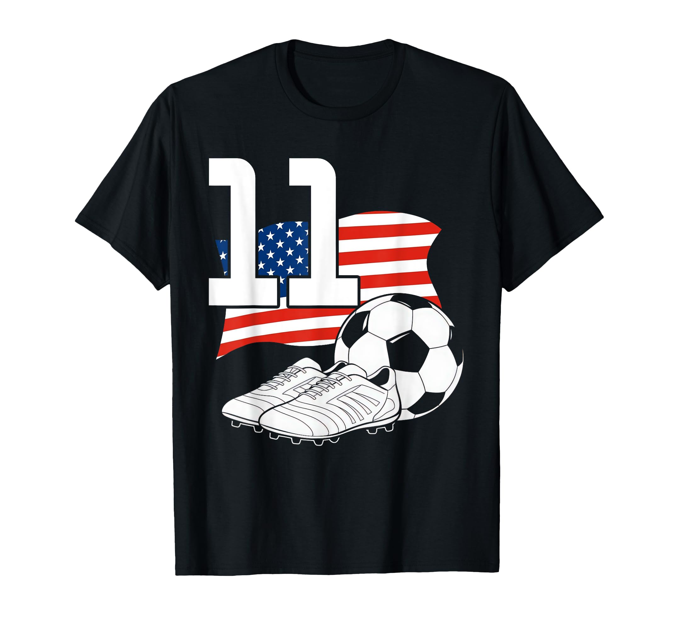 11 Soccer Birthday Gift Soccer Fan Sports T-Shirt - Graphic Print Unisex - T-Shirt, Sweatshirt, Hoodie