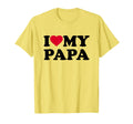 I Love My Papa Heart Grandpa Family T-Shirt - Aesthetic Graphic Men Women - T-Shirt, Sweatshirt, Hoodie