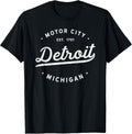 Classic Retro Vintage Detroit Michigan Motor City - Adult & Kids T-Shirts, Sweatshirts & Hoodies apparel design preview 1