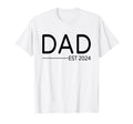 New Dad Est 2024 First Fathers Day T-Shirt - Aesthetic Graphic for Adults - T-Shirt, Sweatshirt, Hoodie