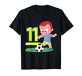 11Th Birthday 11 Years Soccer Football T-Shirt - Minimalist Print Unisex - T-Shirt, Sweatshirt, Hoodie