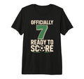 Officially 7 Ready To Score Soccer Birthday T-Shirt - Graphic Print Unisex - T-Shirt, Sweatshirt, Hoodie