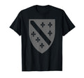 Black Bosnian Flag Bih Bosnia And T-Shirt - Custom Art Print for Adults - T-Shirt, Sweatshirt, Hoodie