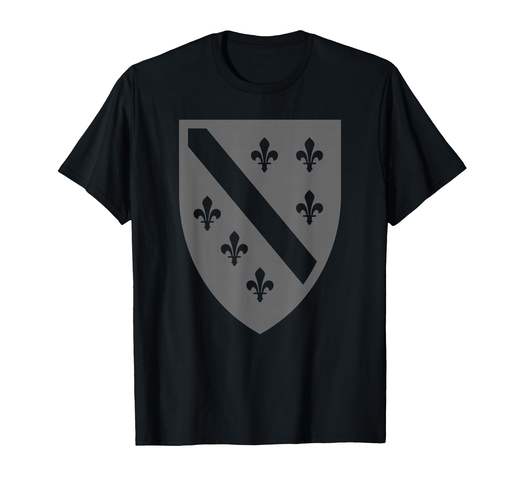Black Bosnian Flag Bih Bosnia And T-Shirt - Custom Art Print for Adults - T-Shirt, Sweatshirt, Hoodie