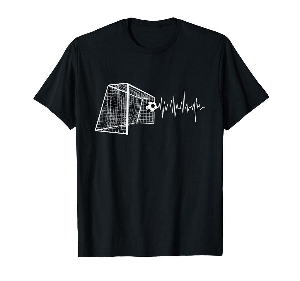 Funny Soccer Heartbeat Ecg Football T-Shirt - Fun Novelty Design Men Women - T-Shirt, Sweatshirt, Hoodie