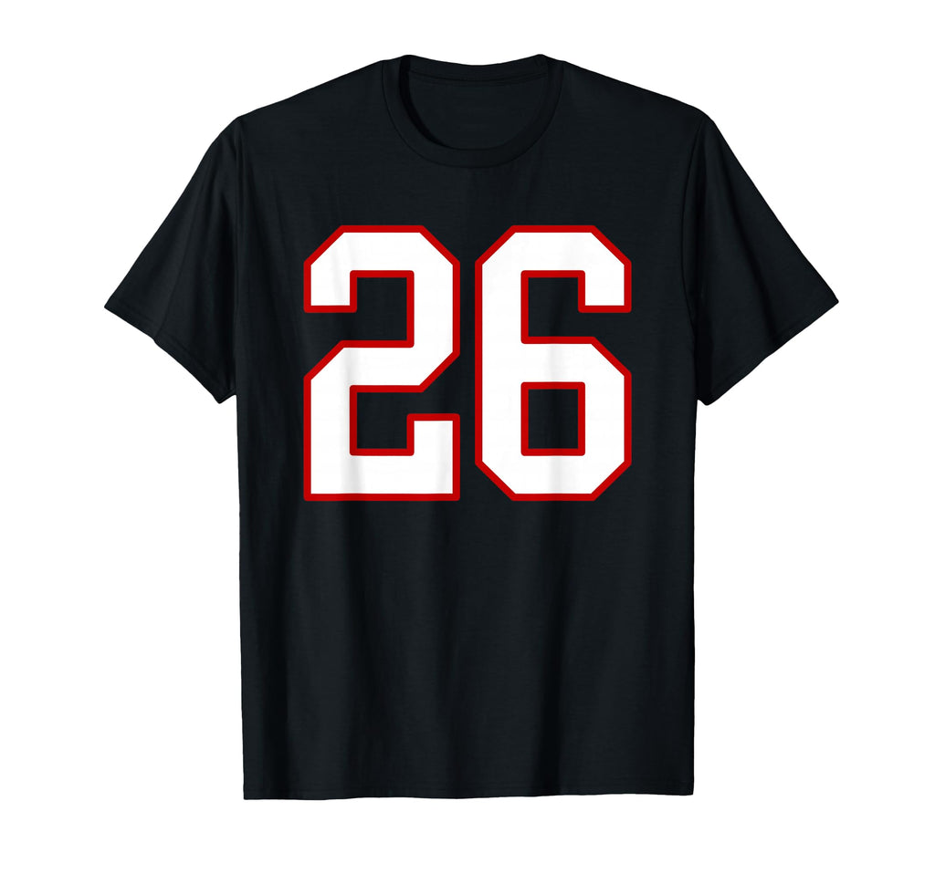 White And Red Sports Number 26 Jersey T-Shirt - Streetwear Style Unisex - T-Shirt, Sweatshirt, Hoodie