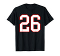 White And Red Sports Number 26 Jersey T-Shirt - Streetwear Style Unisex - T-Shirt, Sweatshirt, Hoodie