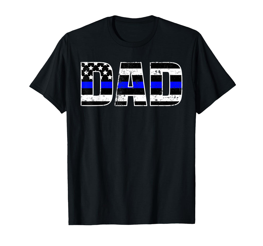 Police Dad Thin Line Blue Daddy T-Shirt - Minimalist Print for Adults - T-Shirt, Sweatshirt, Hoodie