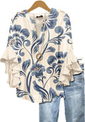 Womens Blouses Dressy Casual Boho Floral Printed Tops - Adult & Kids T-Shirts, Sweatshirts & Hoodies apparel design preview 1
