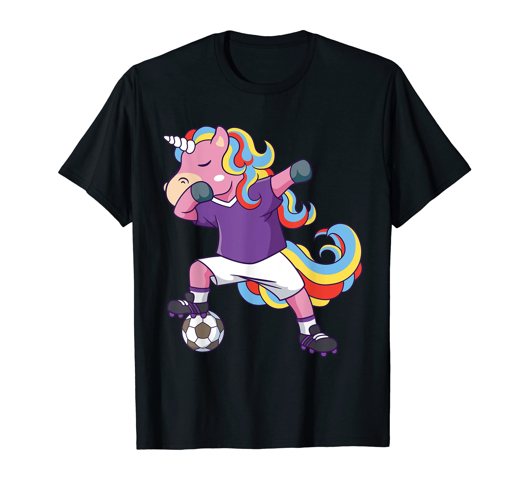 Soccer Unicorn Dabbing T-Shirt - Novelty Apparel for Adults - T-Shirt, Sweatshirt, Hoodie