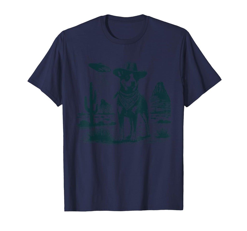 Heeler Ufo Western Cowboy Australian T-Shirt - Trendy Graphic Unisex - T-Shirt, Sweatshirt, Hoodie