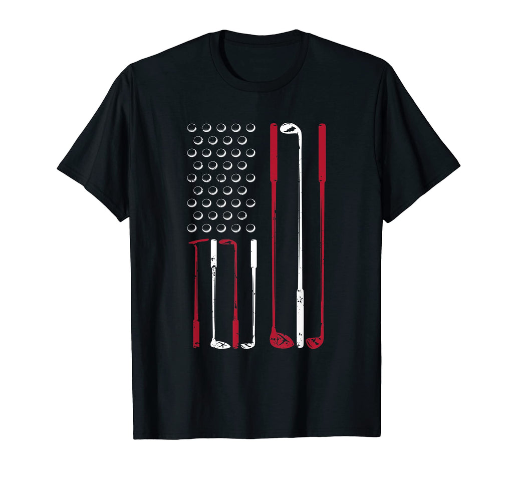 Mens Funny 4Th July Dad Golf Usa Flag T-Shirt - Novelty Apparel Men Women - T-Shirt, Sweatshirt, Hoodie