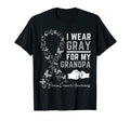 I Wear Gray My Grandpa Gifts Brain T-Shirt - Minimalist Print Men Women - T-Shirt, Sweatshirt, Hoodie