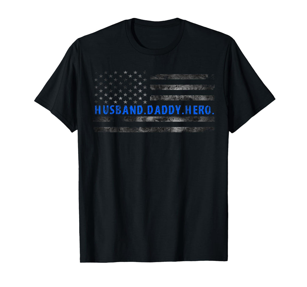 Thin Blue Line Usa Flag Police T-Shirt - Aesthetic Graphic for Adults - T-Shirt, Sweatshirt, Hoodie