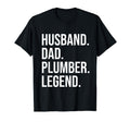 Husband Dad Plumber Legend Fathers Day Hoodie - Minimalist Print Men Women - T-Shirt, Sweatshirt, Hoodie