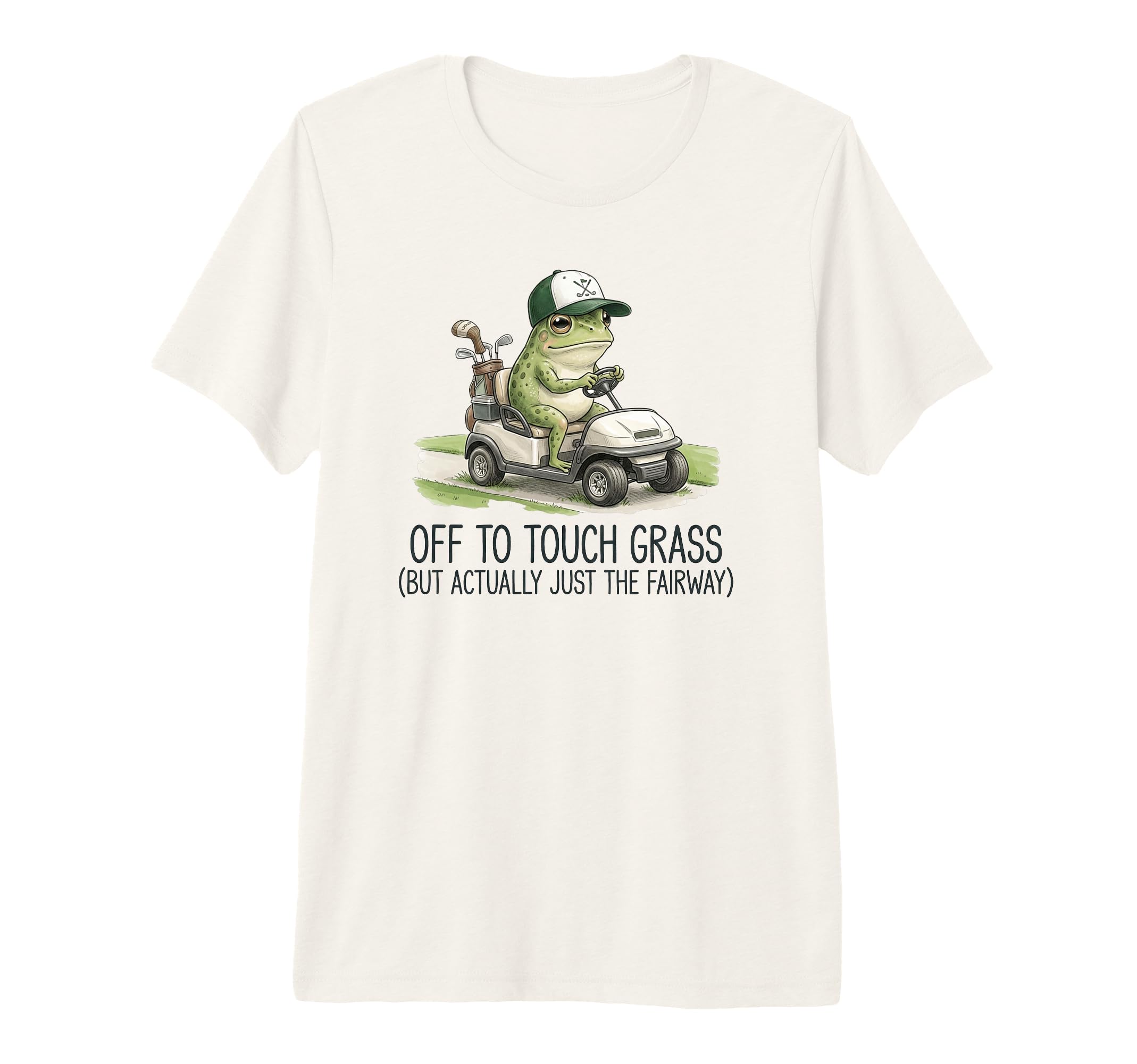 Off To Touch Grass Funny Golf Dad T-Shirt - Minimalist Print for Adults - T-Shirt, Sweatshirt, Hoodie