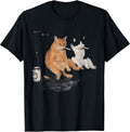 Funny 2 Smoking Cats Drinking Beer Kitten Cat Meme - Adult & Kids T-Shirts, Sweatshirts & Hoodies apparel design preview 1