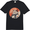 Japanese Minimalist 1950s Retro Space Cat Good Luck - Adult & Kids T-Shirts, Sweatshirts & Hoodies apparel design preview 1