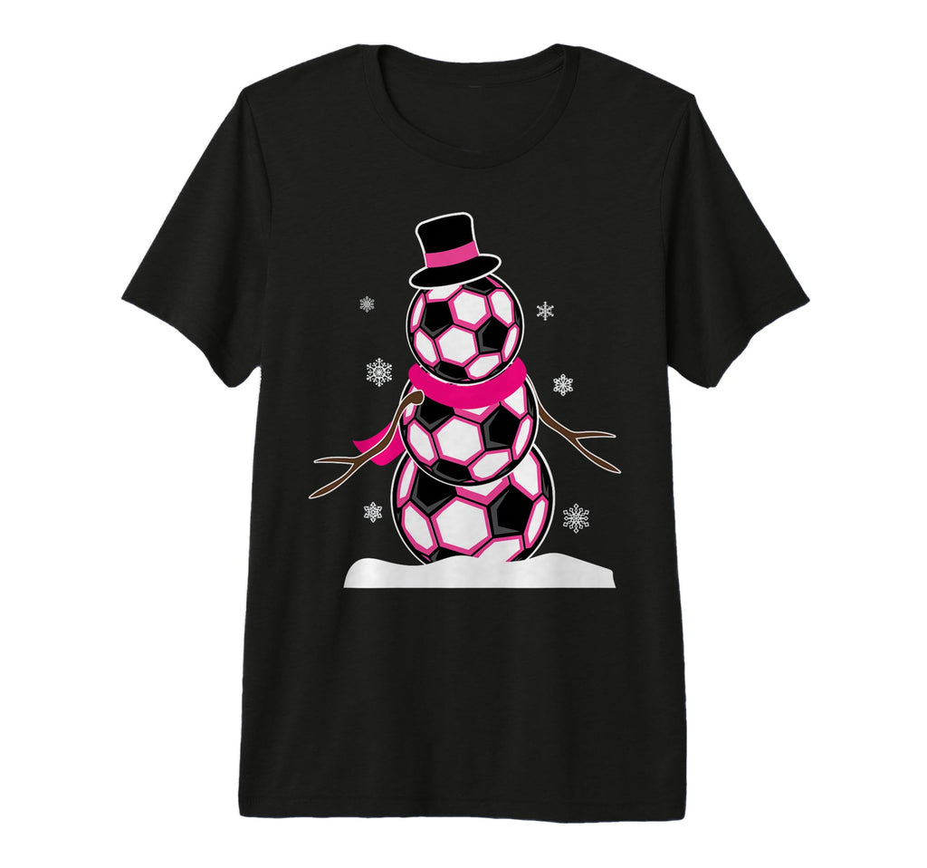 Soccer Ball Santa Snowman Soccer T-Shirt - Minimalist Print for Adults - T-Shirt, Sweatshirt, Hoodie