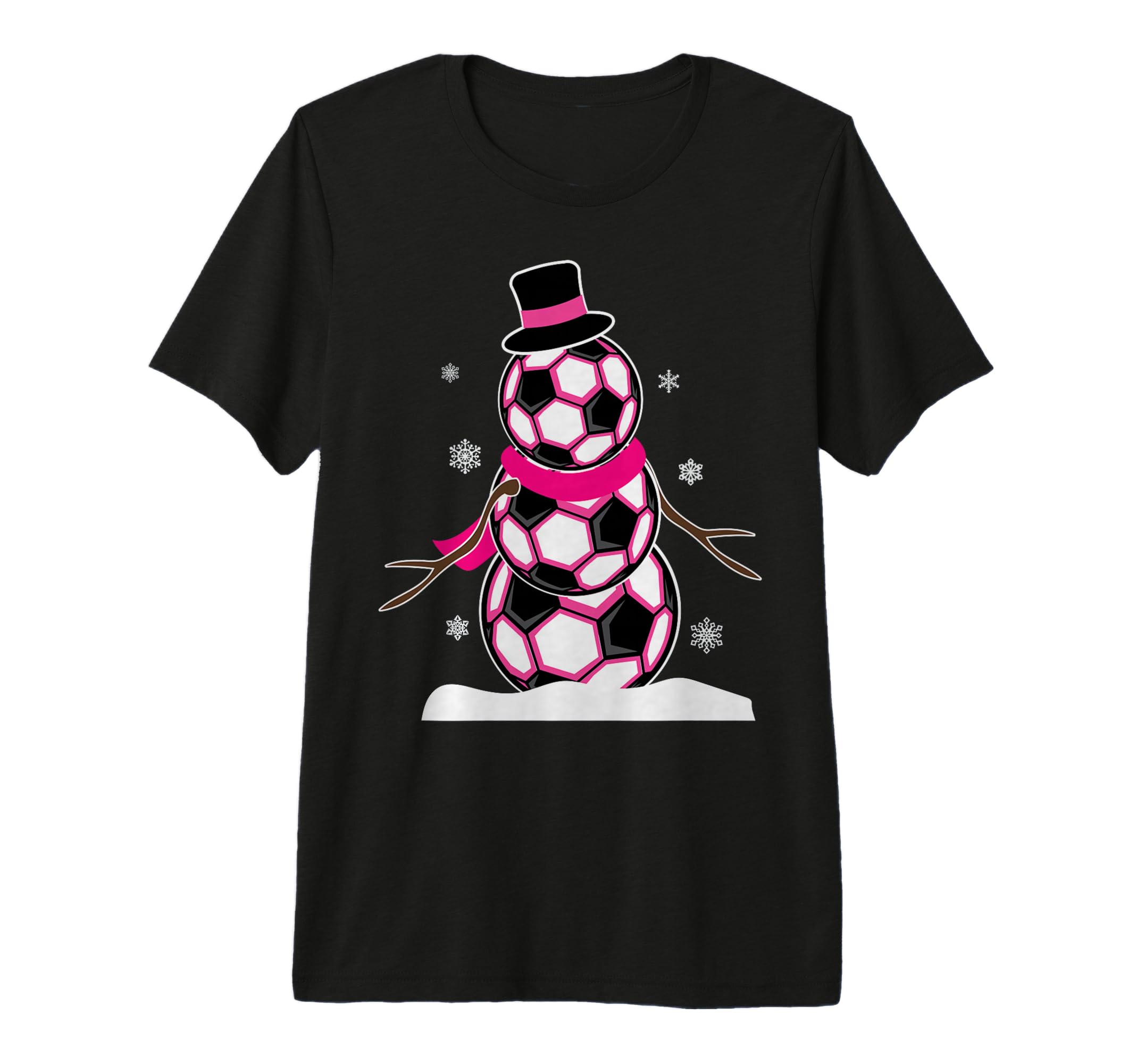 Soccer Ball Santa Snowman Soccer T-Shirt - Minimalist Print for Adults - T-Shirt, Sweatshirt, Hoodie