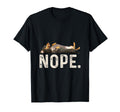 Nope Lazy Dachshund T-Shirt - Graphic Print Men Women - T-Shirt, Sweatshirt, Hoodie