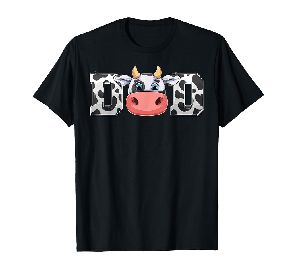 Dad Cow Cowboy Animal Pattern Farmer T-Shirt - Novelty Apparel Men Women - T-Shirt, Sweatshirt, Hoodie