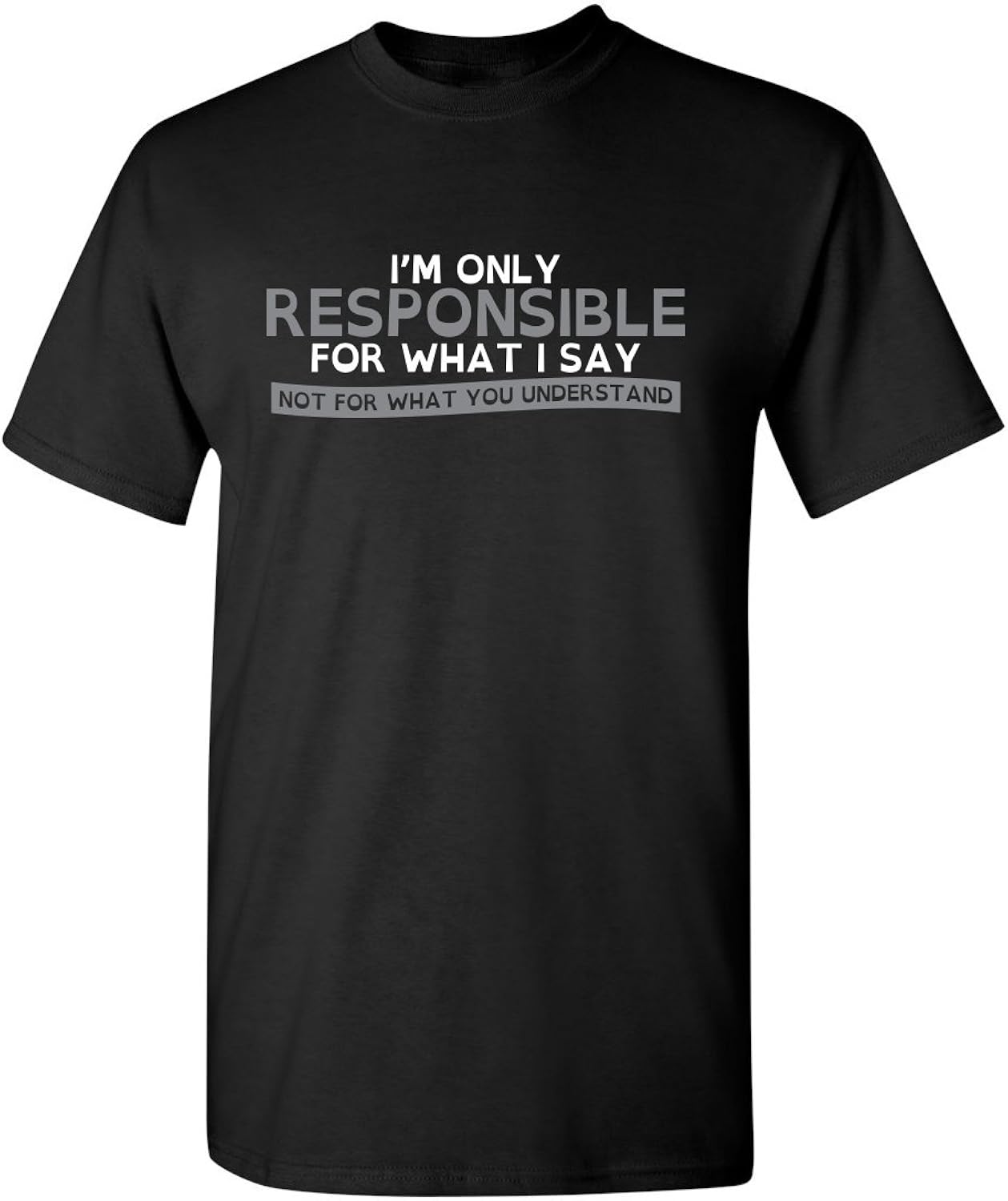 Only Responsible for What I Say Sarcastic Graphic - Adult & Kids T-Shirts, Sweatshirts & Hoodies apparel design preview 1