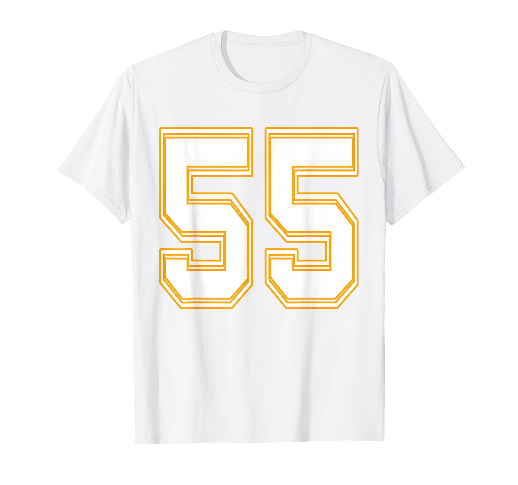 Number 55 Red Yellow White Football T-Shirt - Streetwear Style Men Women - T-Shirt, Sweatshirt, Hoodie