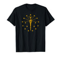 State Flag Indiana Distressed Gift T-Shirt - Unique Graphic for Adults - T-Shirt, Sweatshirt, Hoodie