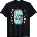 Soda Pop Kids Cute Floral Can Retro Art - Adult & Kids T-Shirts, Sweatshirts & Hoodies apparel design preview 1
